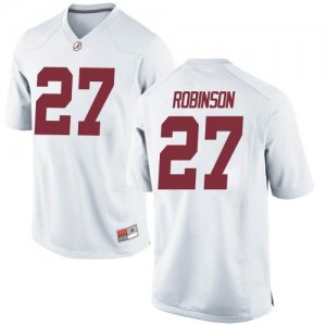 Youth Alabama Crimson Tide #27 Joshua Robinson White Game NCAA College Football Jersey 2403NWOB1